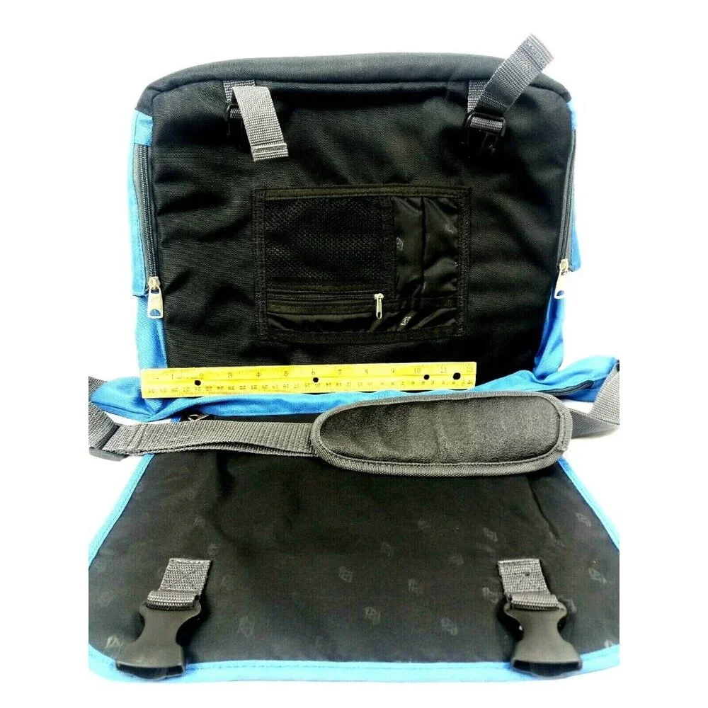 Blue Messenger Laptop Bag American Tourister Travel Carry-on Luggage Adjustable